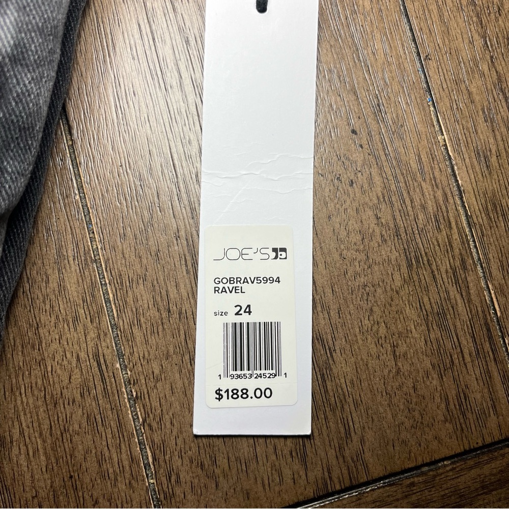 Joe’s Jeans Luna High Rise Cigarette Ankle Gray Wash Size 24 Stretch NWT Raw Hem - Picture 11 of 11